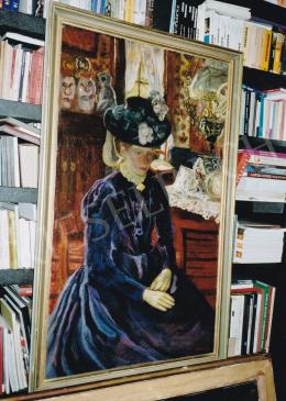  Perlmutter, Izsák - Lady in a Purple Dress, oil on canvas, Signed lower right: Perlmutter, Photo: Tamás Kieselbach